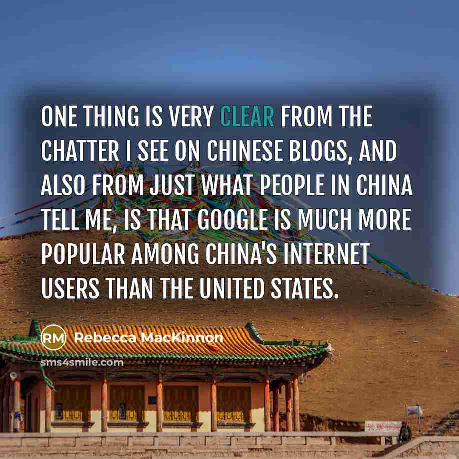 “One thing is very clear from the chatter I see…” quote by Rebecca MacKinnon
