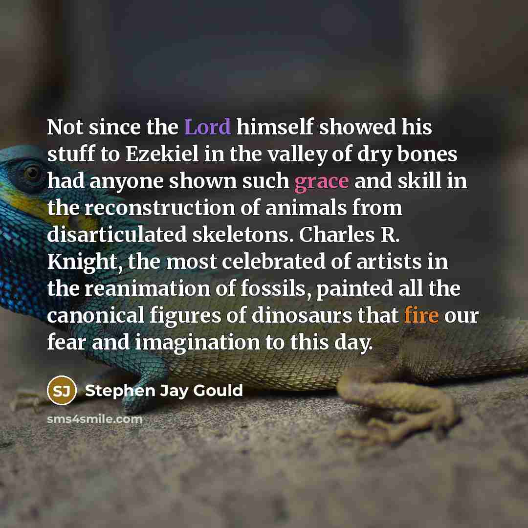 “Not since the Lord himself showed his stuff to Ezekiel…” quote by Stephen Jay Gould