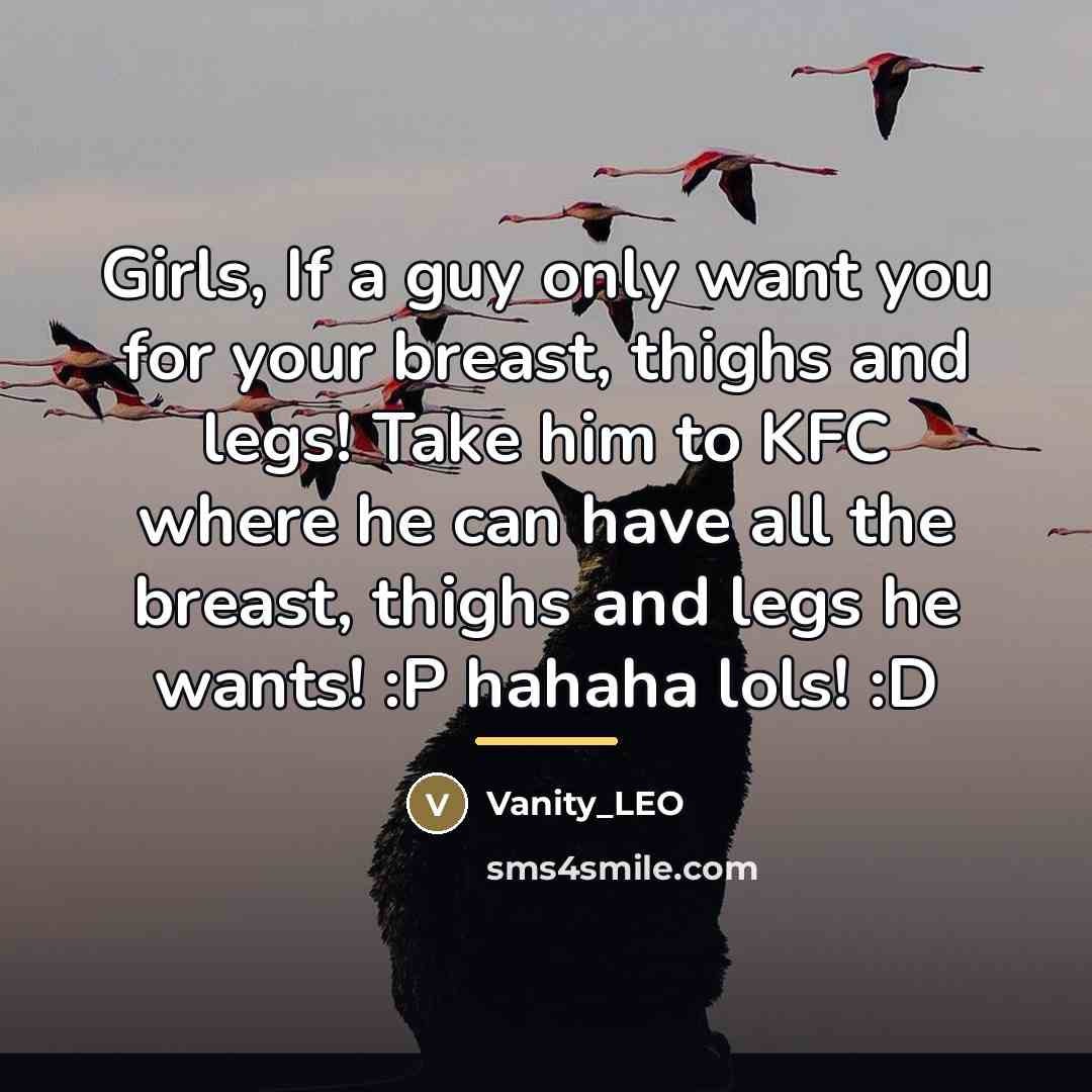 “Girls, If a guy only want you for your breast,…” quote by Vanity_LEO