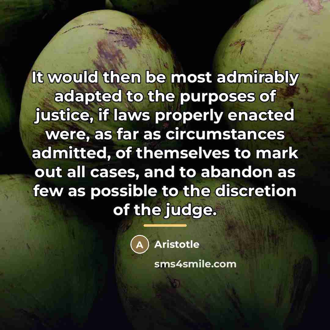 “It would then be most admirably adapted to the purposes…” quote by Aristotle