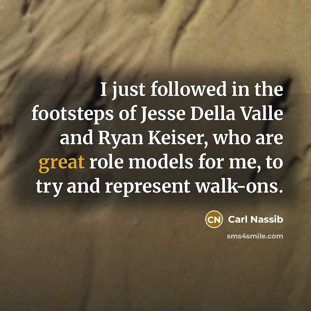 “I just followed in the footsteps of Jesse Della Valle…” quote by Carl Nassib