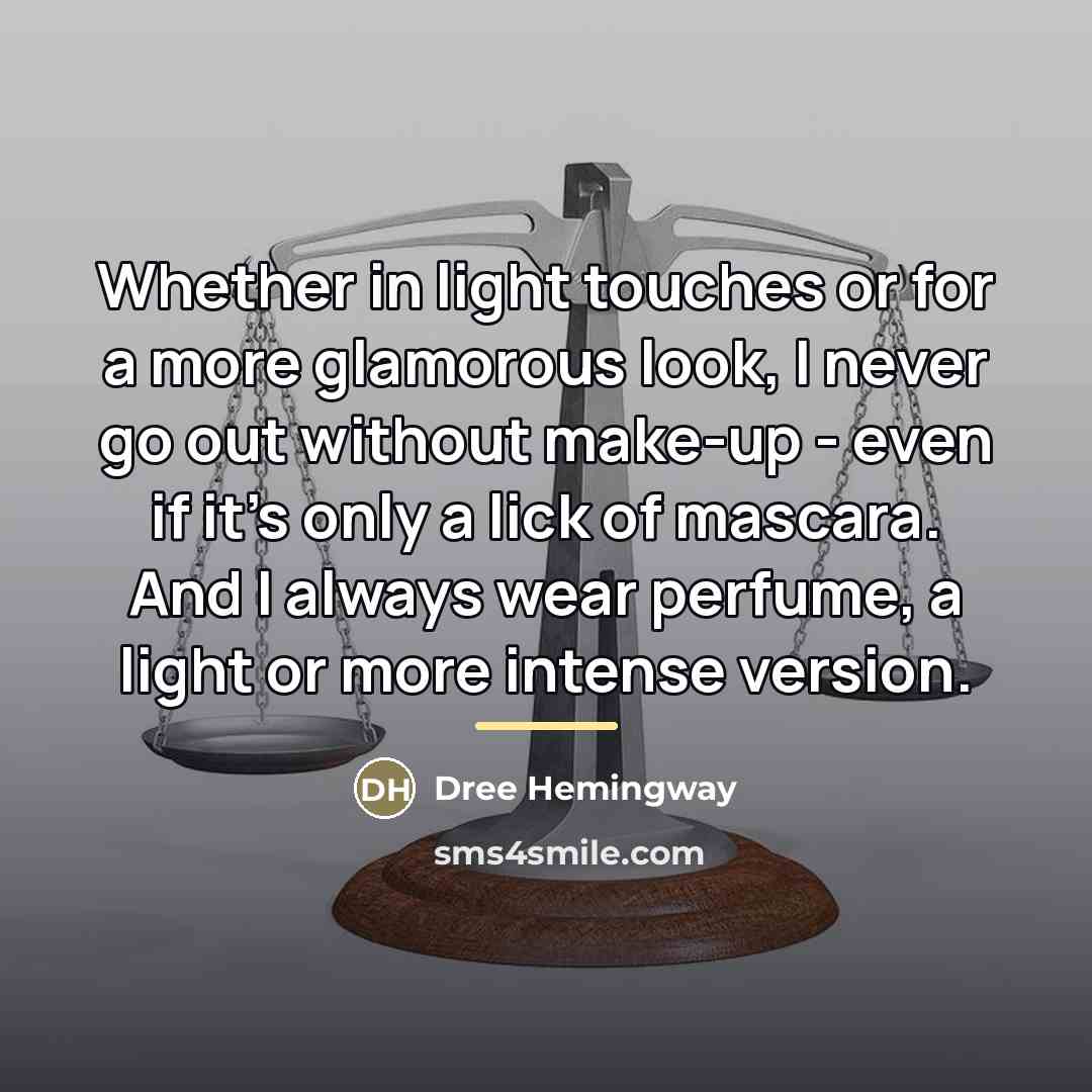“Whether in light touches or for a more glamorous look,…” quote by Dree Hemingway