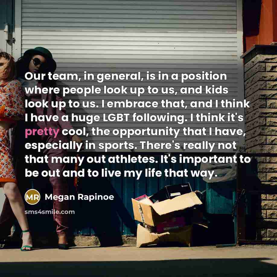 “Our team, in general, is in a position where people…” quote by Megan Rapinoe
