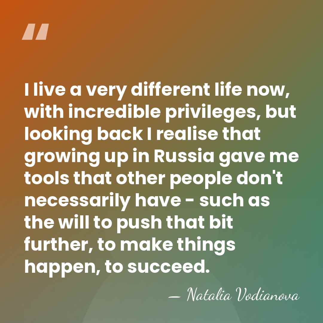 I live a very different life now, with incredible privileges, but looking&hellip; - Natalia Vodianova