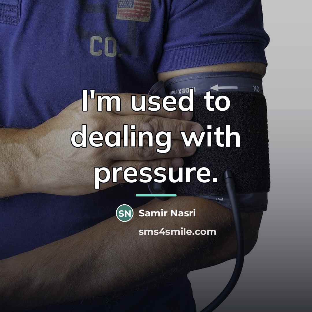 “I'm used to dealing with pressure.…” quote by Samir Nasri