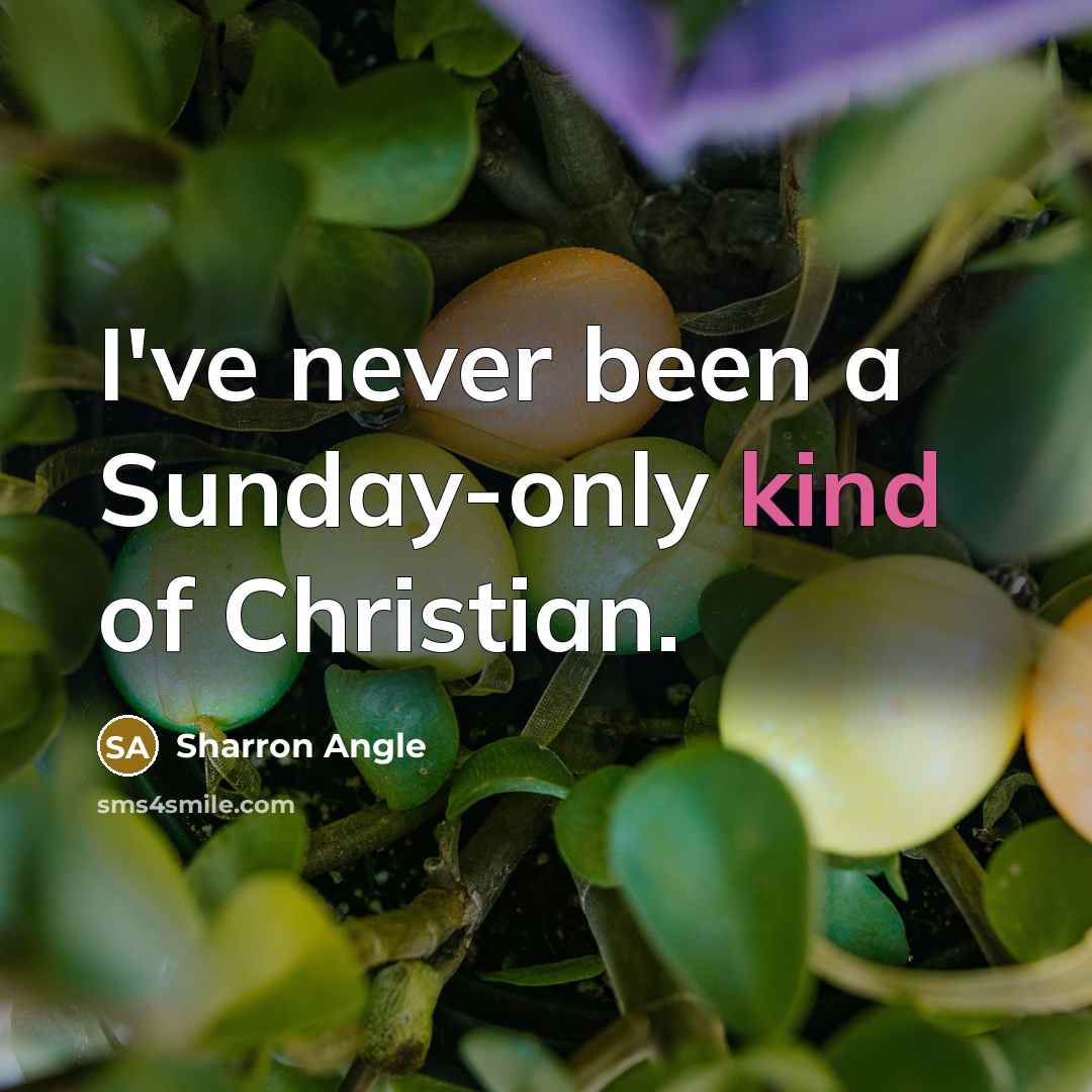 “I've never been a Sunday-only kind of Christian.…” quote by Sharron Angle