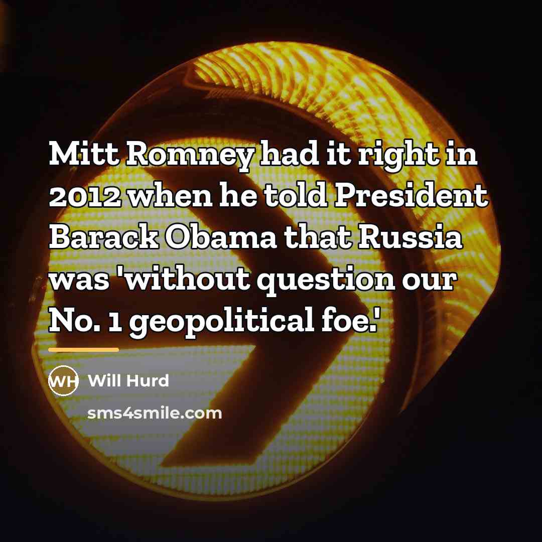 “Mitt Romney had it right in 2012 when he told…” quote by Will Hurd