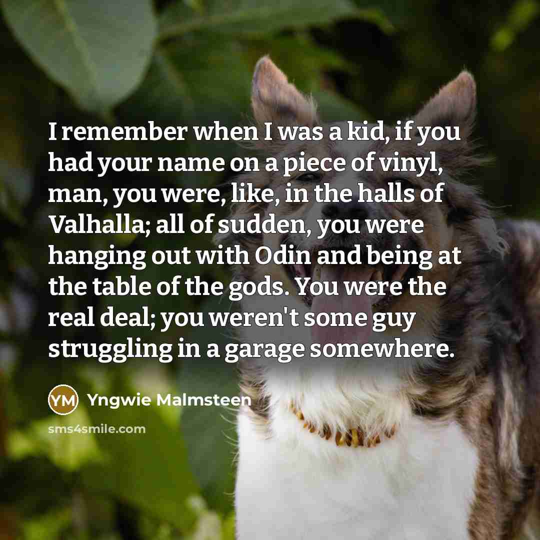“I remember when I was a kid, if you had…” quote by Yngwie Malmsteen