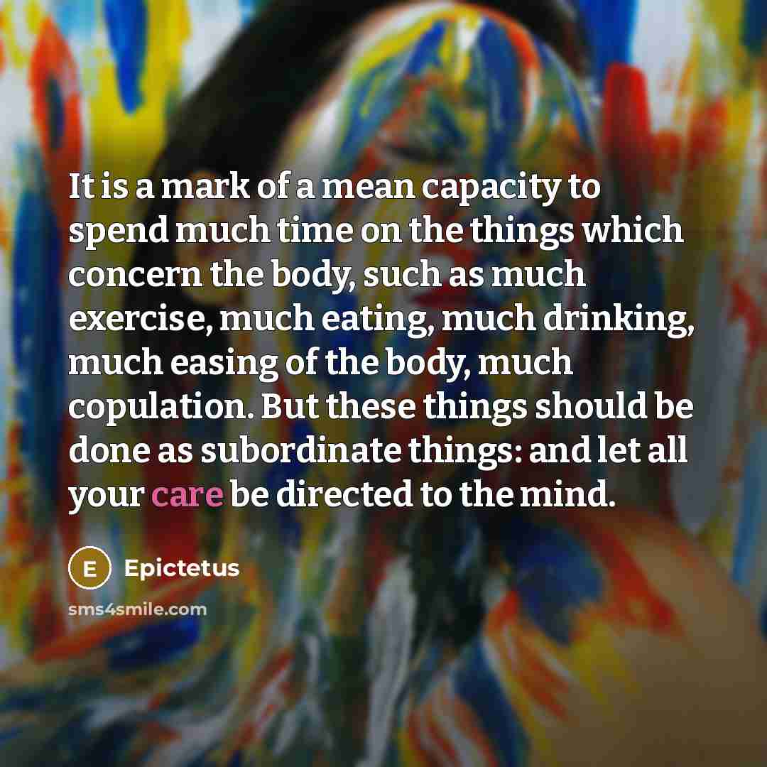 “It is a mark of a mean capacity to spend…” quote by Epictetus