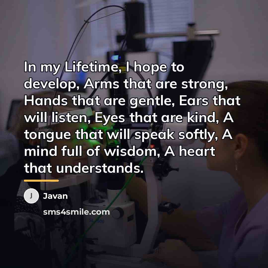 “In my Lifetime, I hope to develop, Arms that are…” quote by Javan