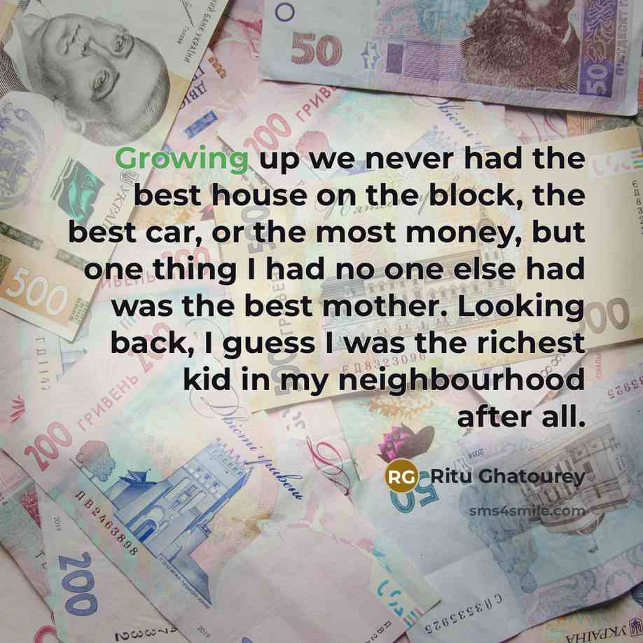 “Growing up we never had the best house on the…” quote by Ritu Ghatourey