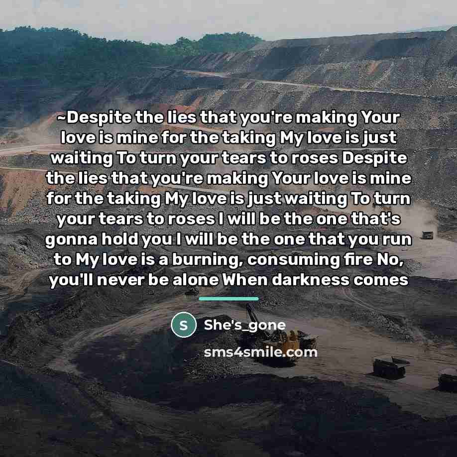 “~Despite the lies that you're making Your love is mine…” quote by She's_gone