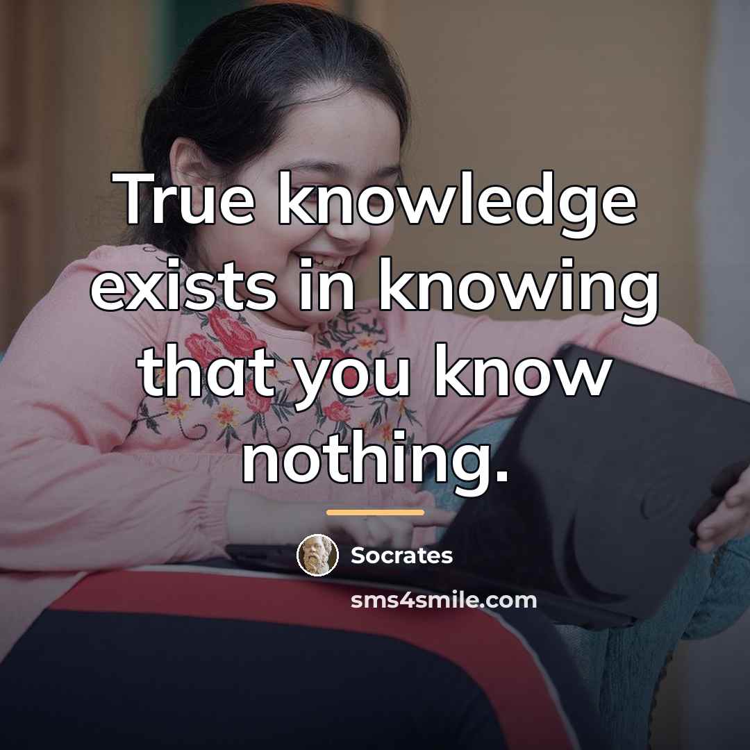 “True knowledge exists in knowing that you know nothing.…” quote by Socrates