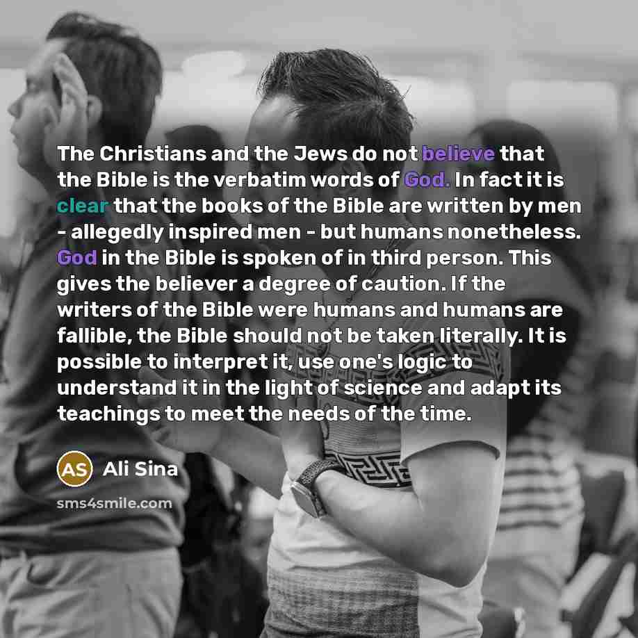 “The Christians and the Jews do not believe that the…” quote by Ali Sina