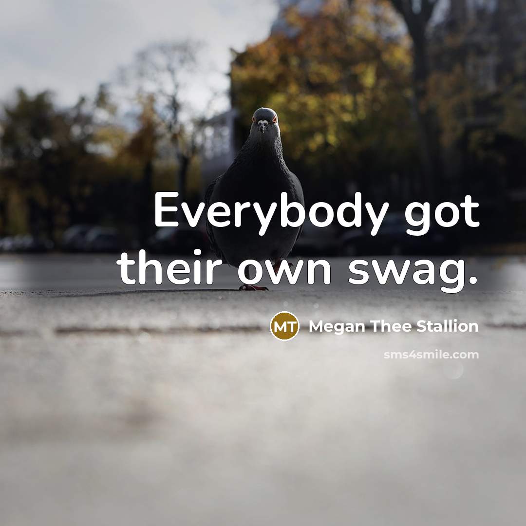 “Everybody got their own swag.…” quote by Megan Thee Stallion