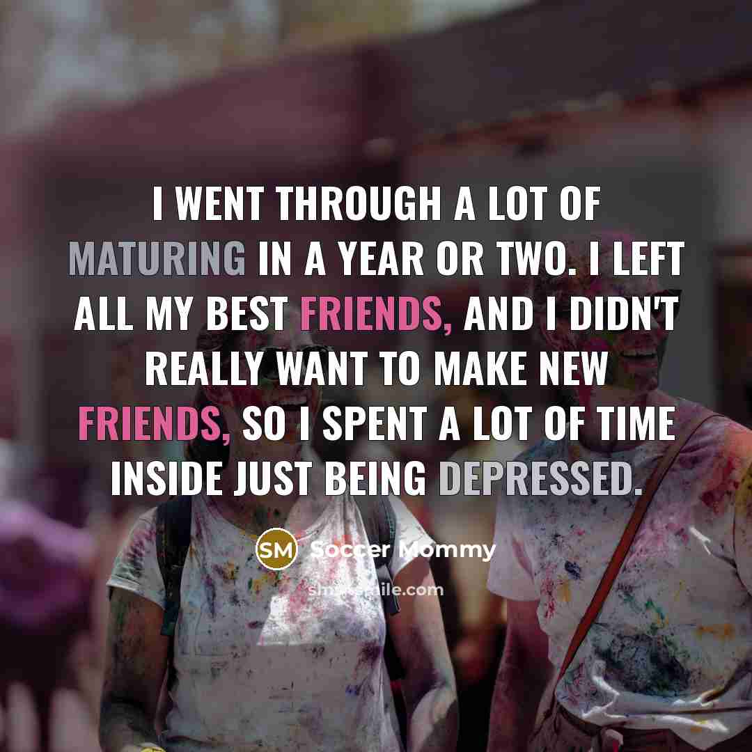 “I went through a lot of maturing in a year…” quote by Soccer Mommy