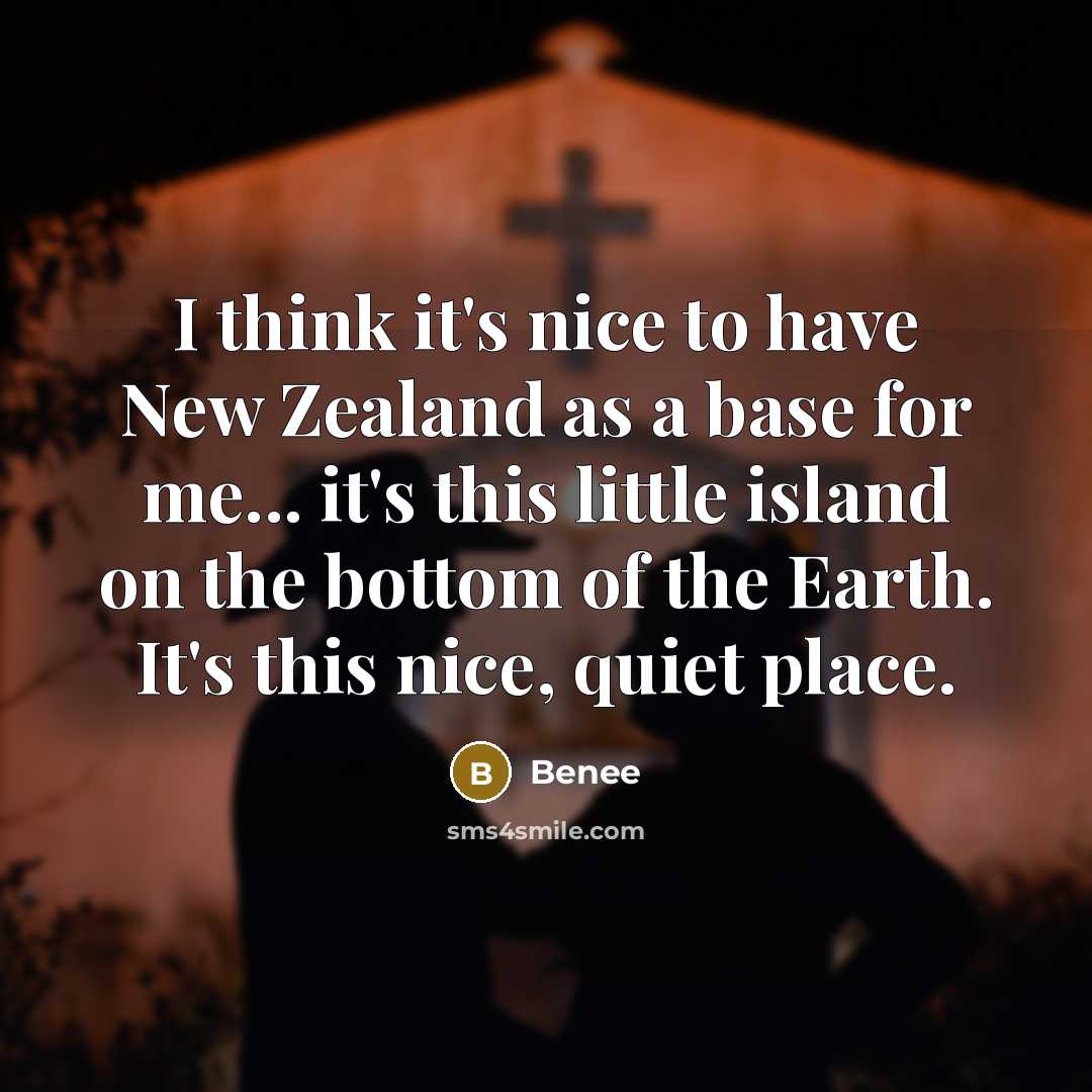 “I think it's nice to have New Zealand as a…” quote by Benee