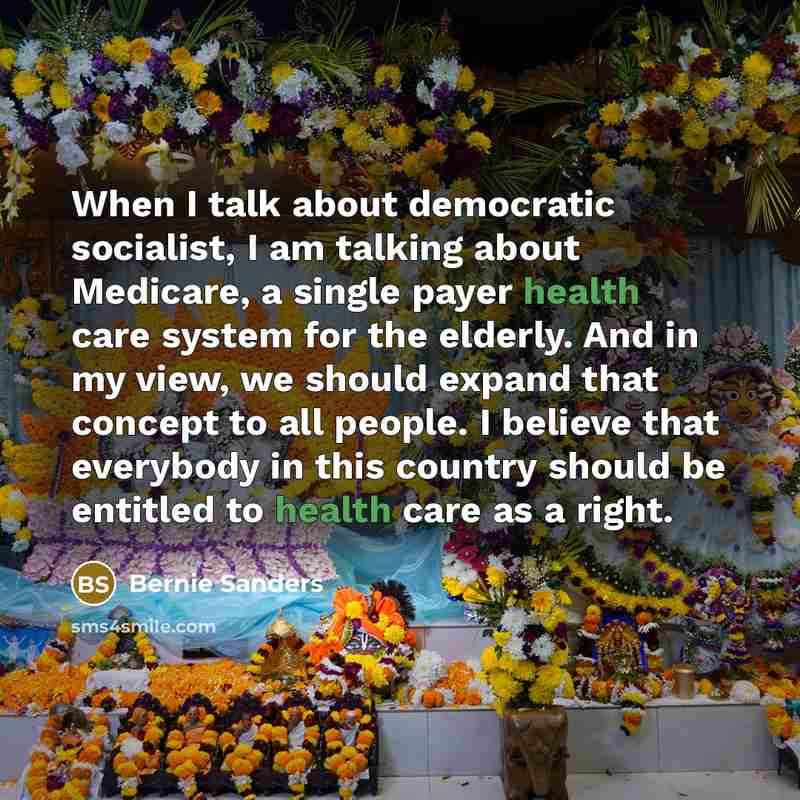 “When I talk about democratic socialist, I am talking about…” quote by Bernie Sanders