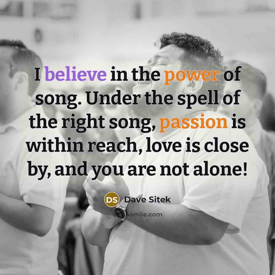 “I believe in the power of song. Under the spell…” quote by Dave Sitek