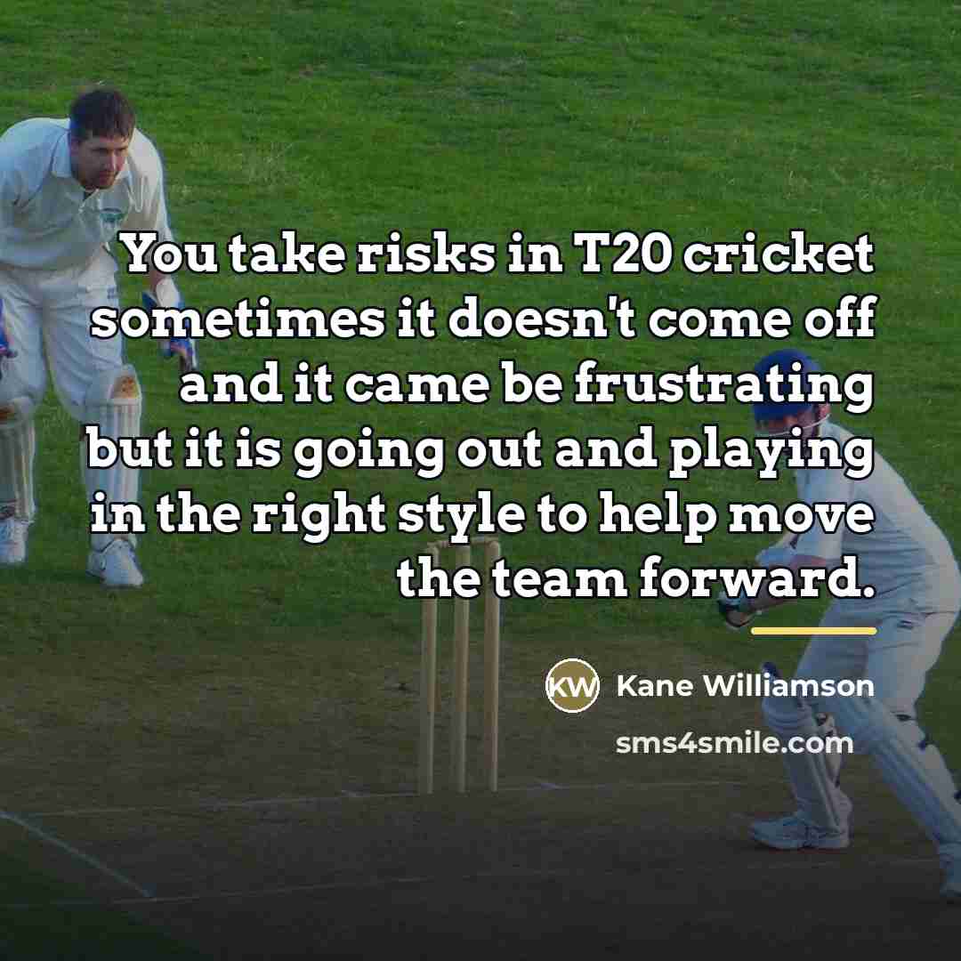 “You take risks in T20 cricket sometimes it doesn't come…” quote by Kane Williamson