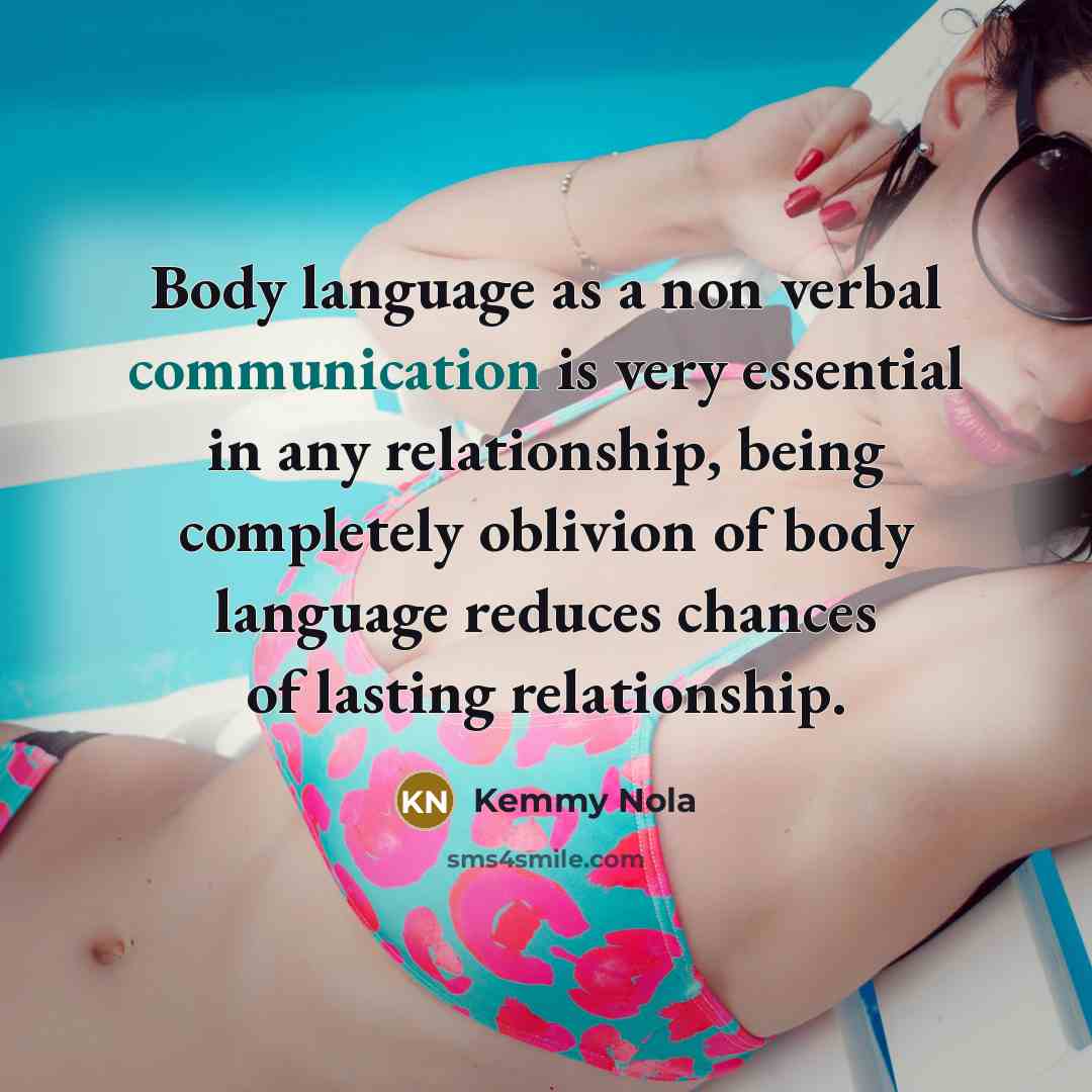 “Body language as a non verbal communication is very essential…” quote by Kemmy Nola