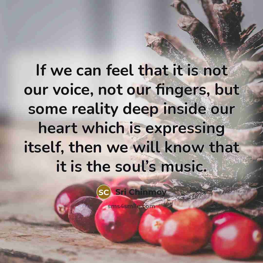 “If we can feel that it is not our voice,…” quote by Sri Chinmoy