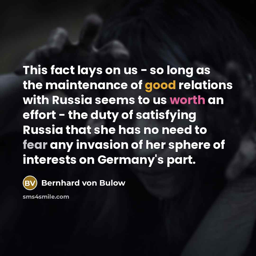 “This fact lays on us - so long as the…” quote by Bernhard von Bulow