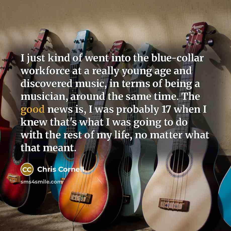 “I just kind of went into the blue-collar workforce at…” quote by Chris Cornell