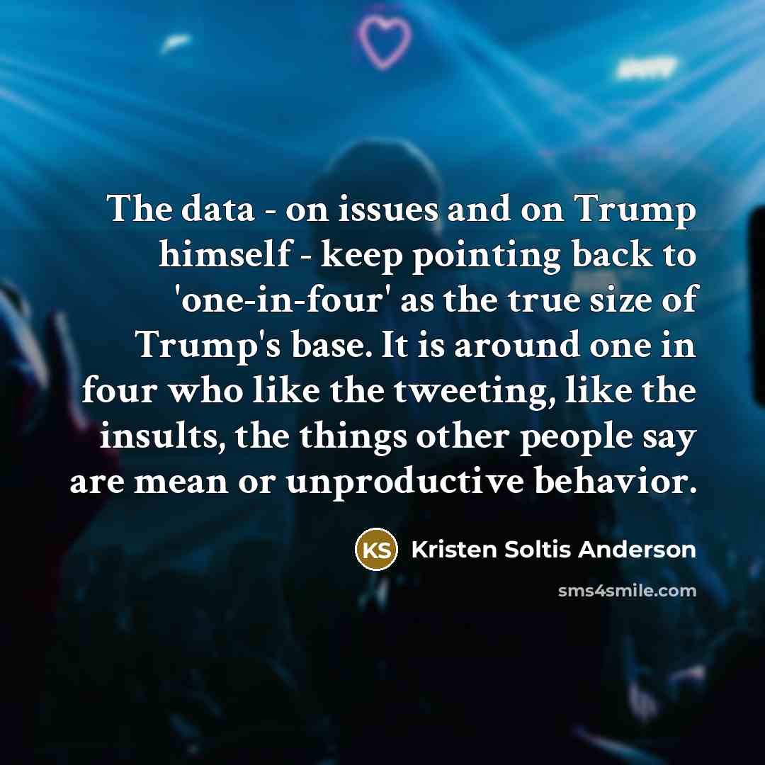 “The data - on issues and on Trump himself -…” quote by Kristen Soltis Anderson