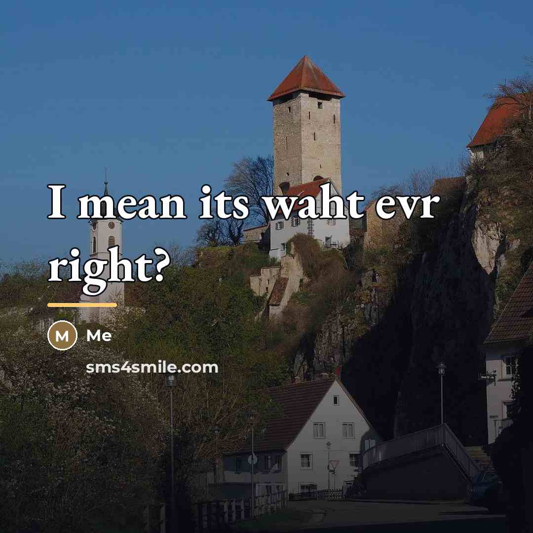 “I mean its waht evr right?…” quote by Me
