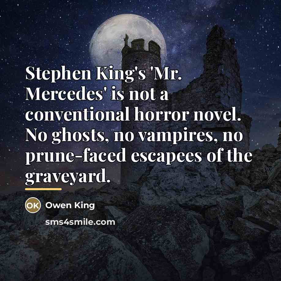 “Stephen King's 'Mr. Mercedes' is not a conventional horror novel.…” quote by Owen King