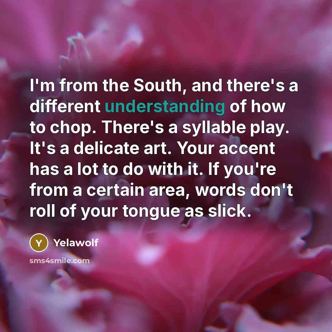 “I'm from the South, and there's a different understanding of…” quote by Yelawolf