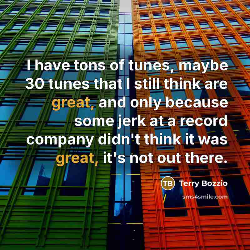 “I have tons of tunes, maybe 30 tunes that I…” quote by Terry Bozzio