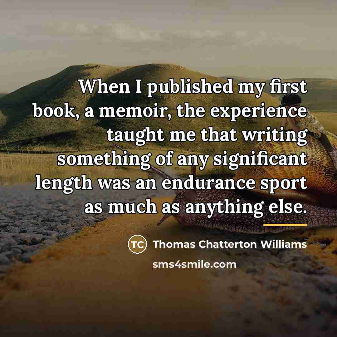 “When I published my first book, a memoir, the experience…” quote by Thomas Chatterton Williams