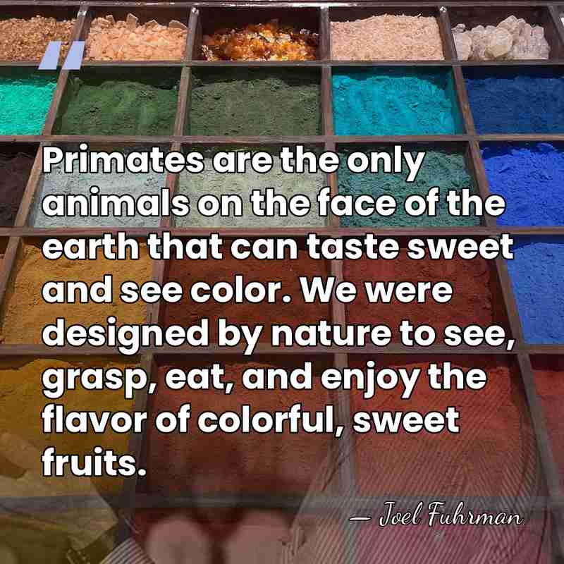 Primates are the only animals on the face of the earth that&hellip; - Joel Fuhrman