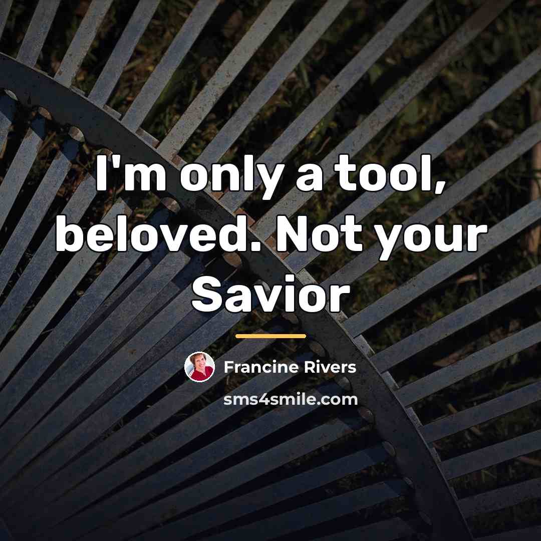 “I'm only a tool, beloved. Not your Savior…” quote by Francine Rivers