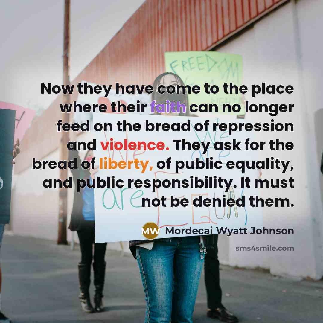 “Now they have come to the place where their faith…” quote by Mordecai Wyatt Johnson