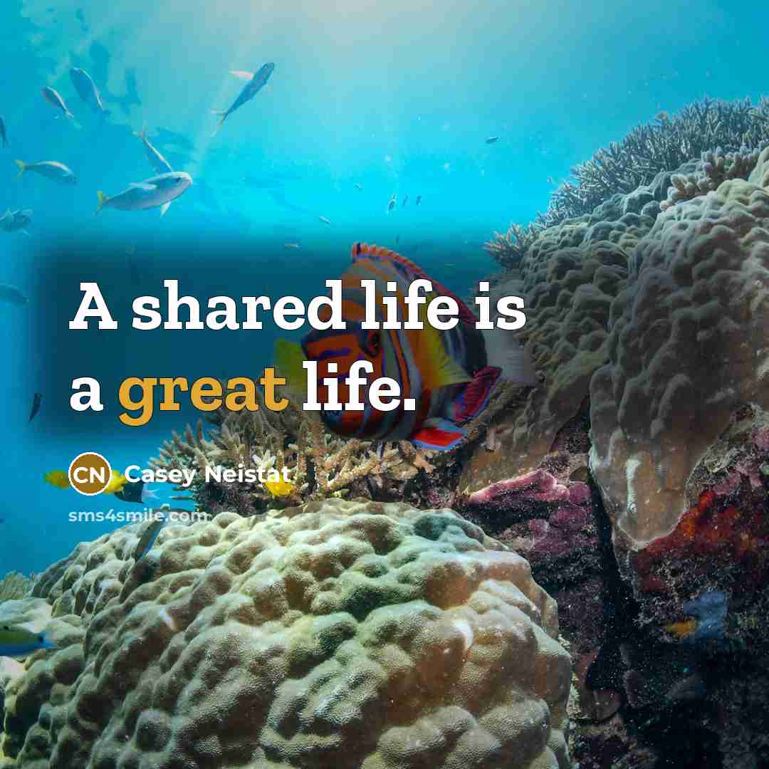 “A shared life is a great life.” quote by Casey Neistat