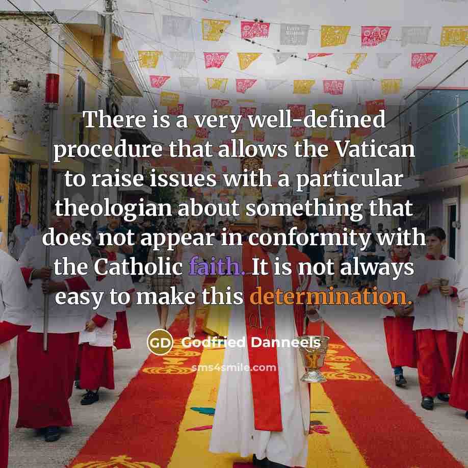 “There is a very well-defined procedure that allows the Vatican…” quote by Godfried Danneels