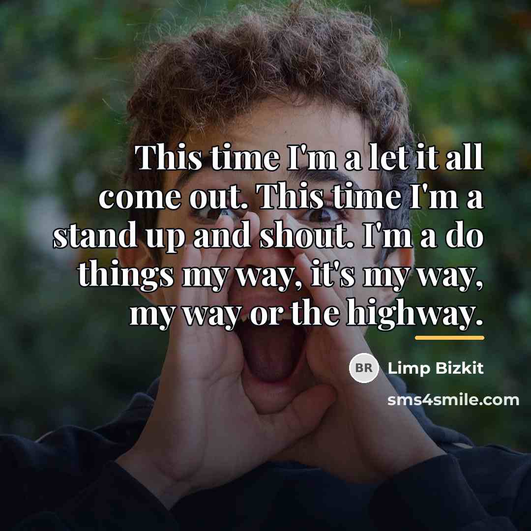 “This time I'm a let it all come out. This…” quote by Limp Bizkit