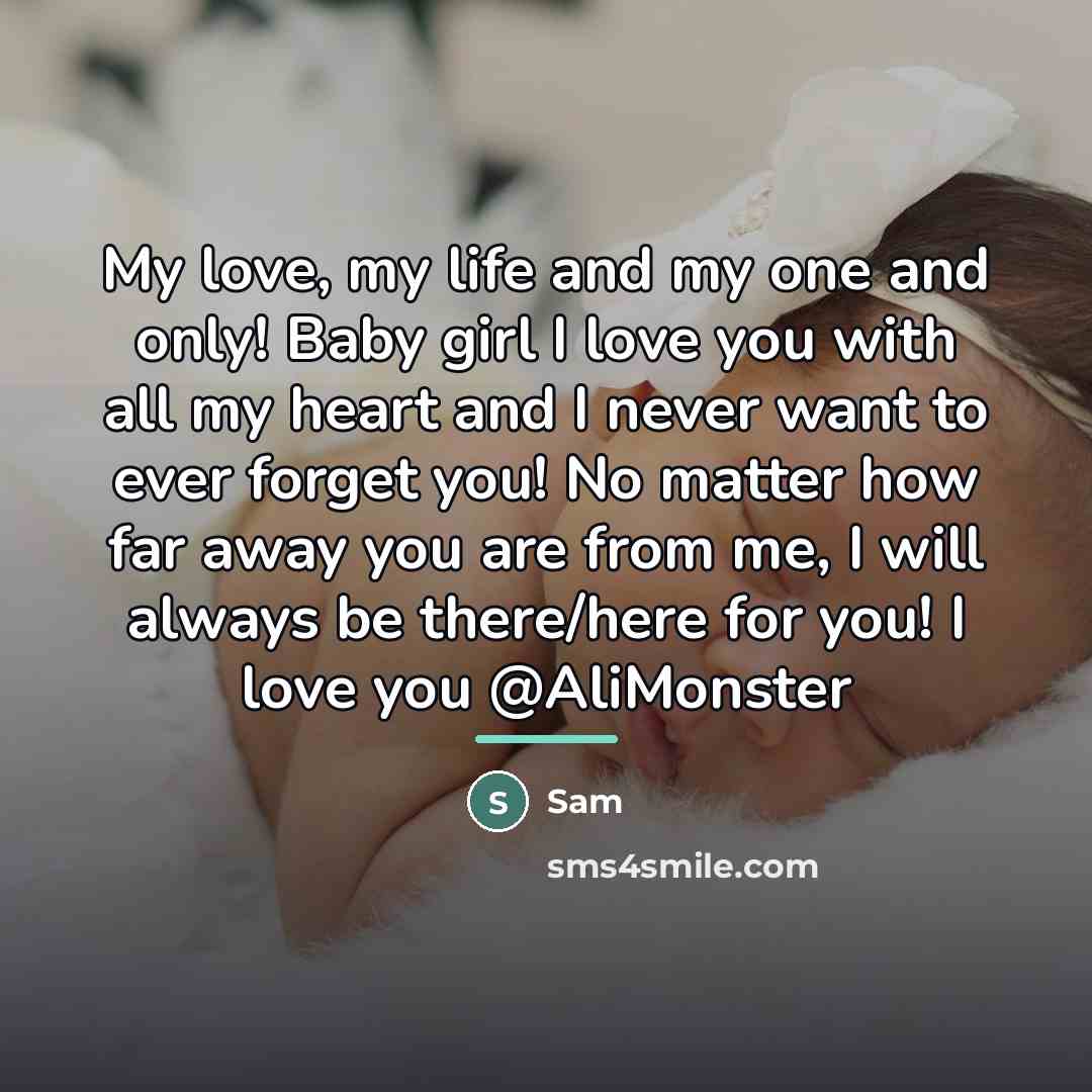 “My love, my life and my one and only! Baby…” quote by Sam