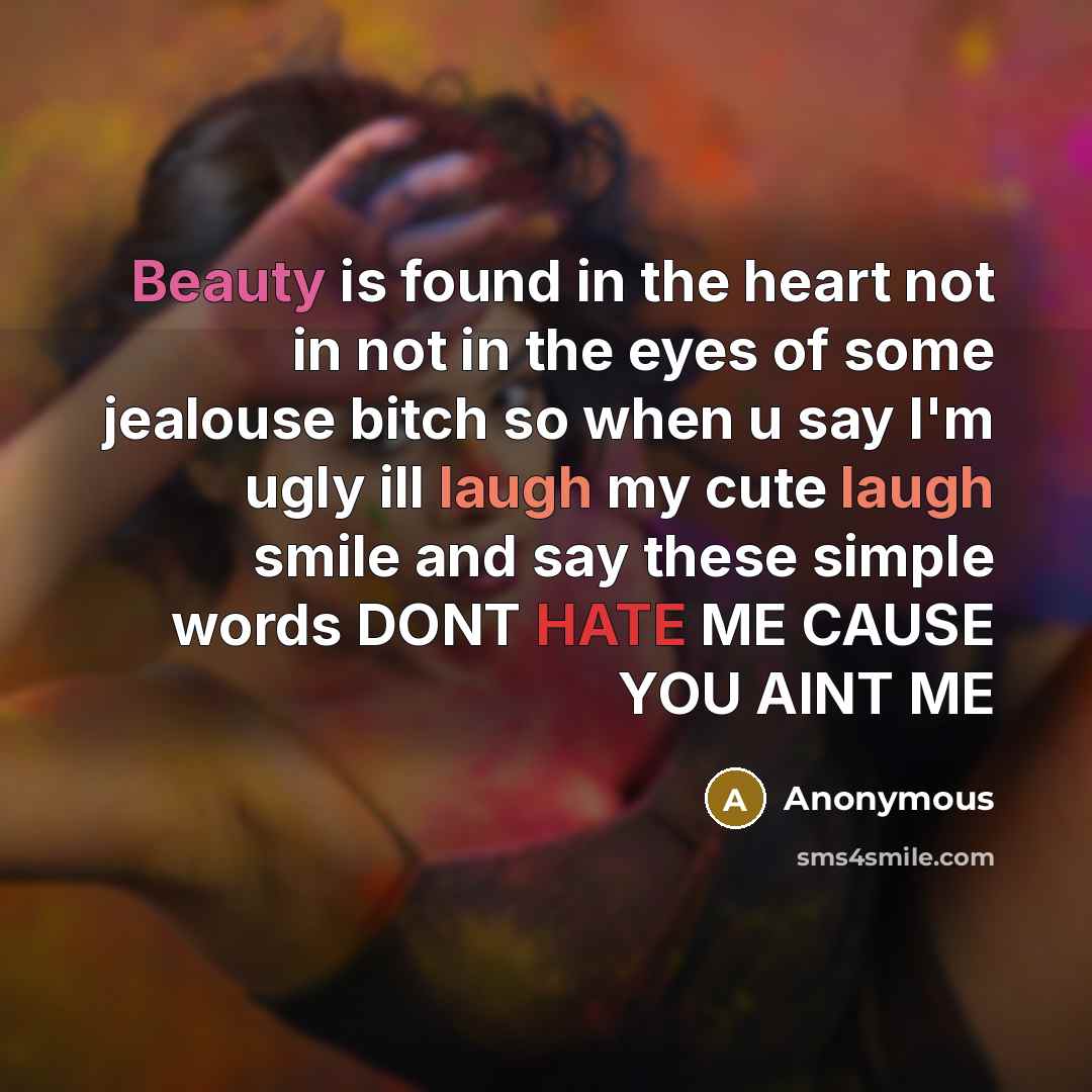 “Beauty is found in the heart not in not in…” quote by Anonymous