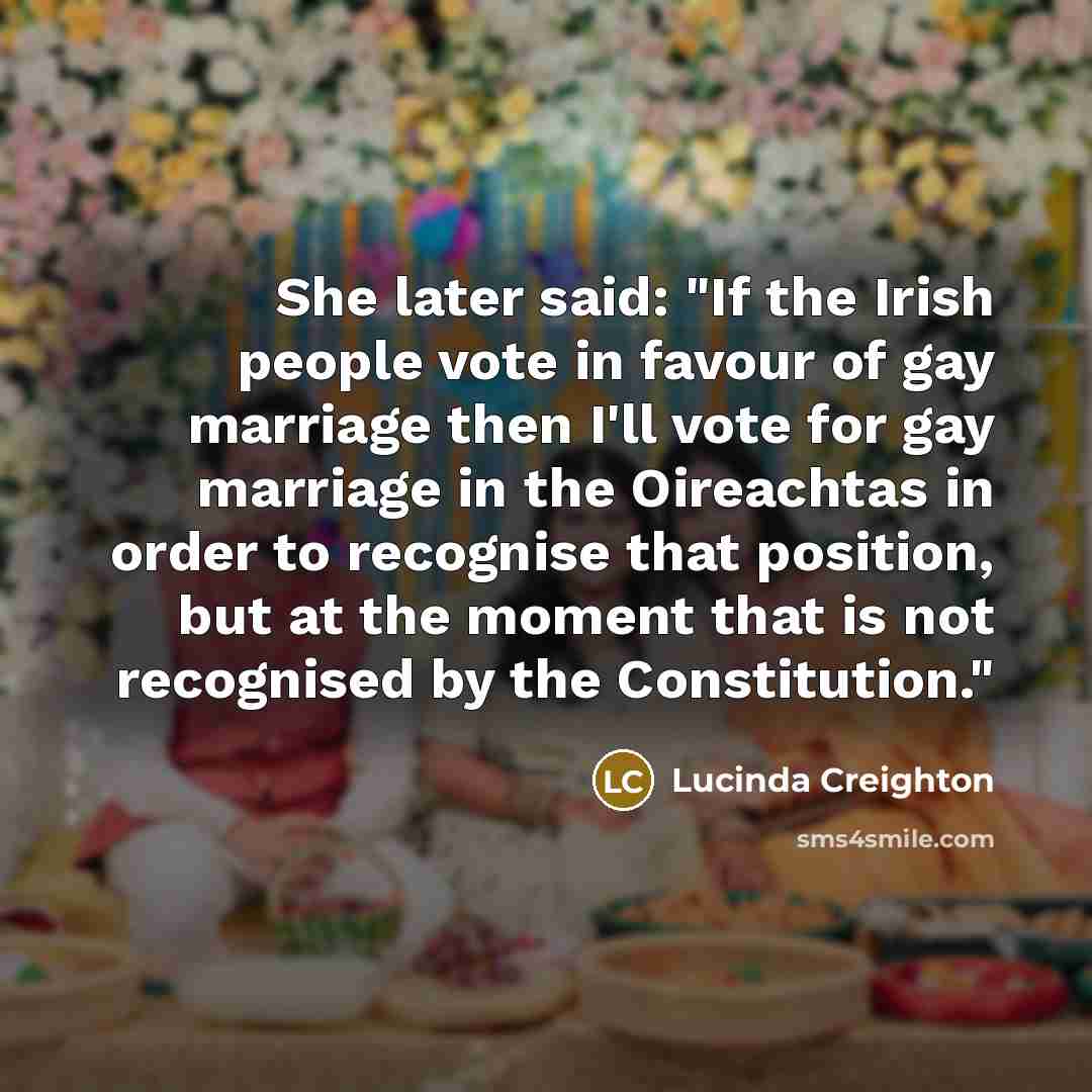 “She later said: "If the Irish people vote in favour…” quote by Lucinda Creighton