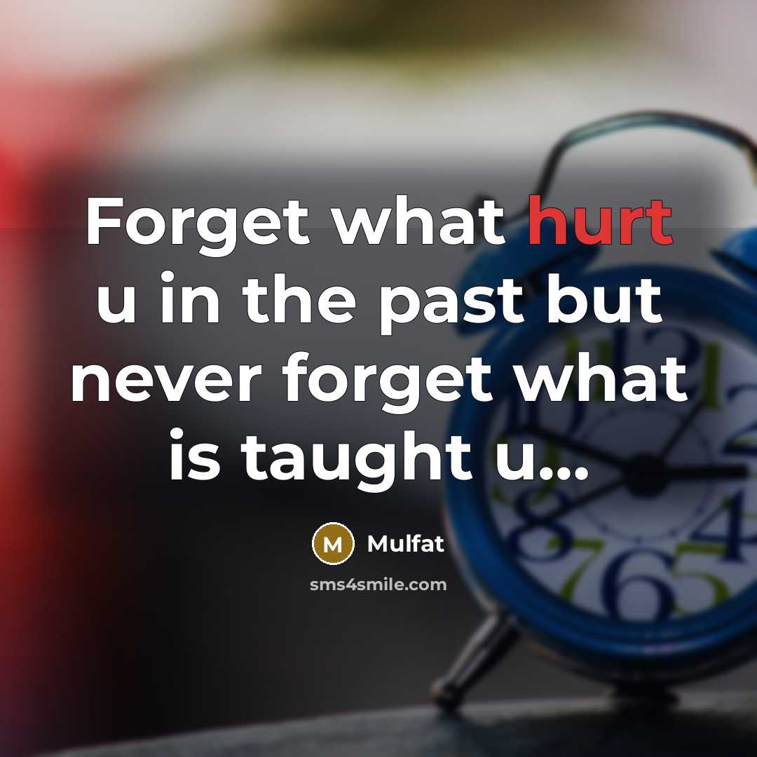 “Forget what hurt u in the past but never forget…” quote by Mulfat