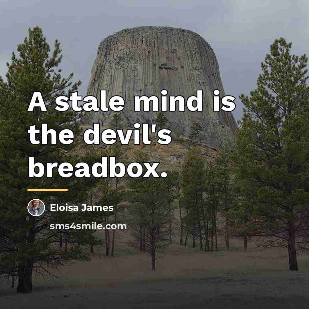 “A stale mind is the devil's breadbox.…” quote by Eloisa James