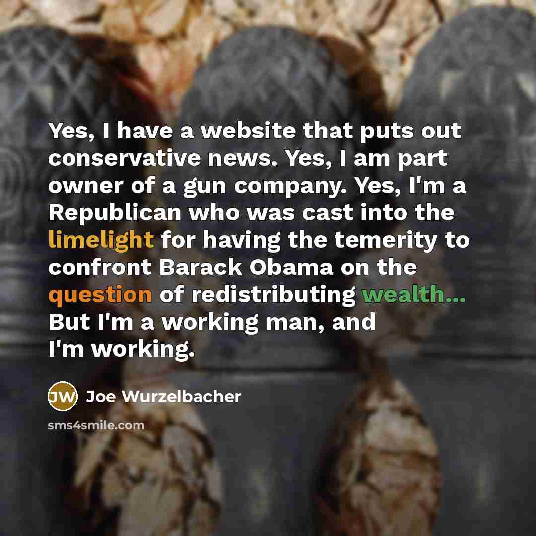 “Yes, I have a website that puts out conservative news.…” quote by Joe Wurzelbacher
