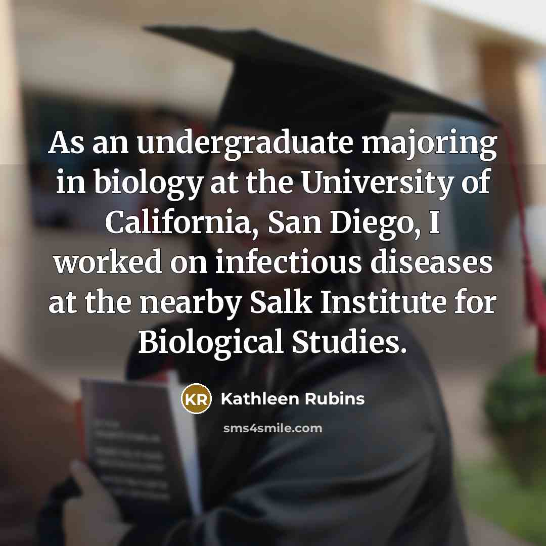 “As an undergraduate majoring in biology at the University of…” quote by Kathleen Rubins