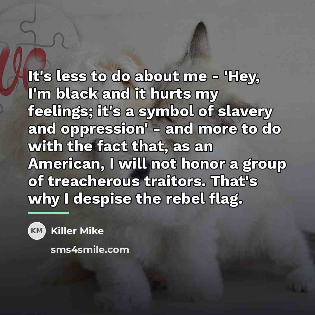 “It's less to do about me - 'Hey, I'm black…” quote by Killer Mike