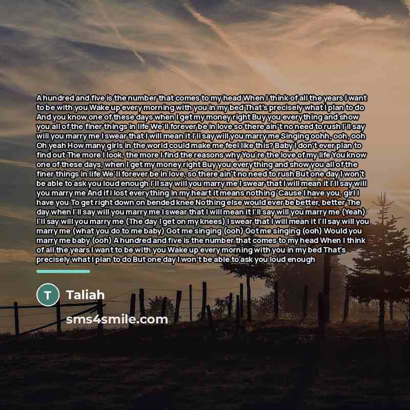 “A hundred and five is the number that comes to…” quote by Taliah