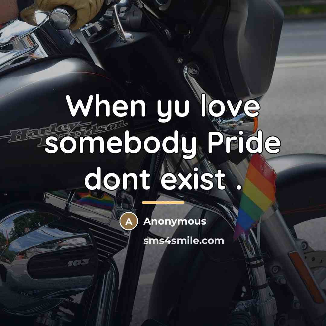 “When yu love somebody Pride dont exist .…” quote by Anonymous